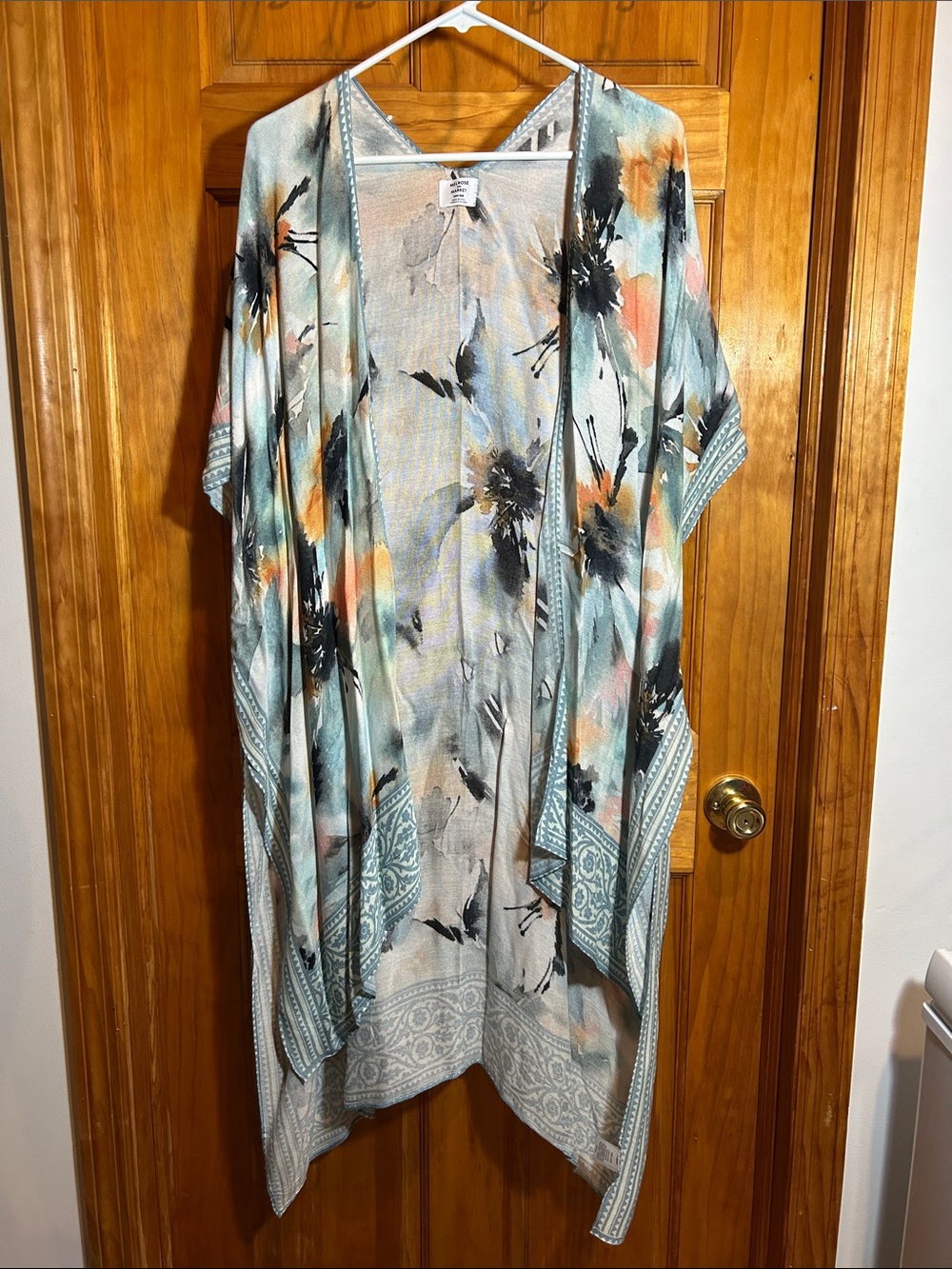Melrose and Market Mint Green Floral  Women’s Sarong